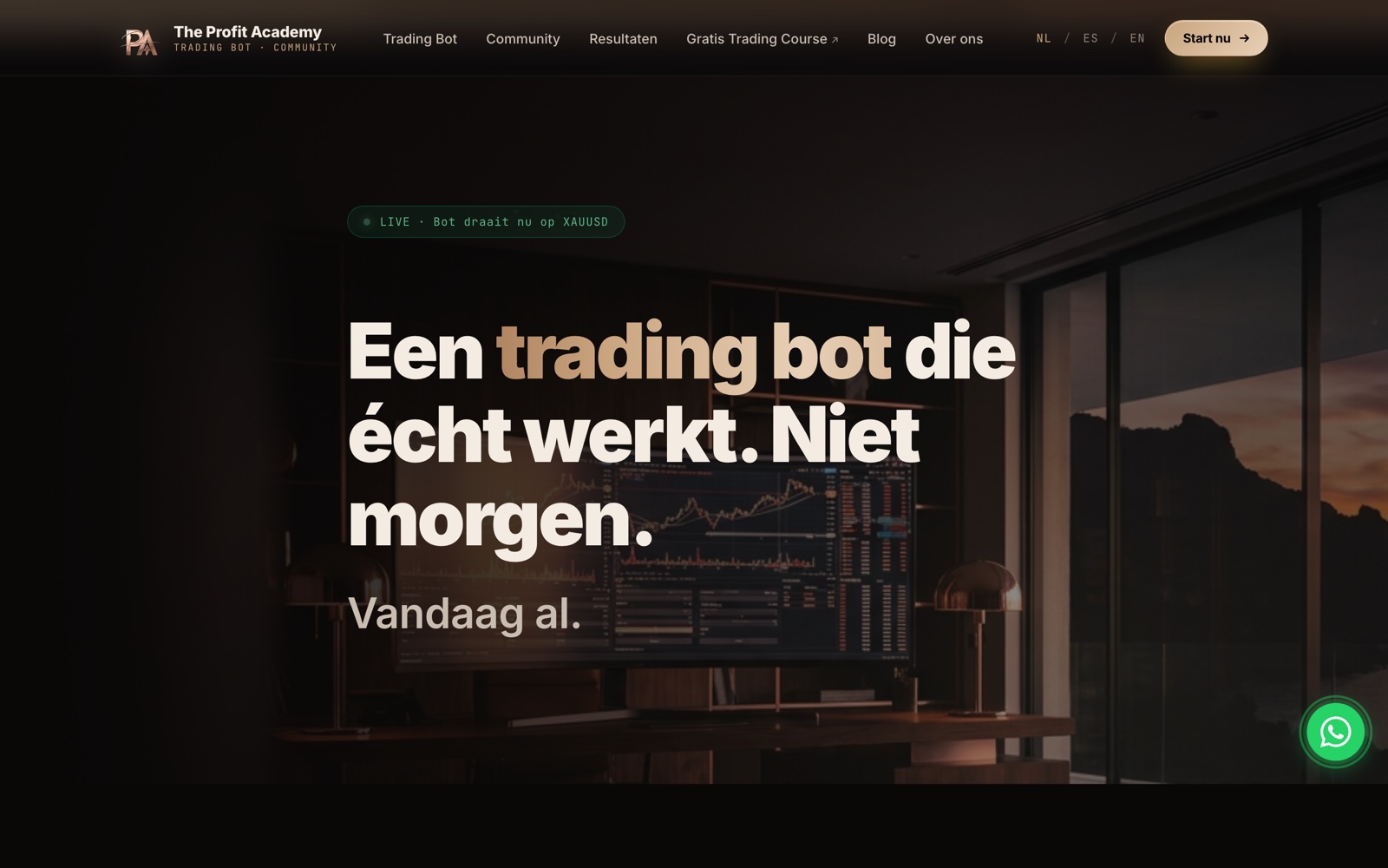 Website van The Profit Academy
